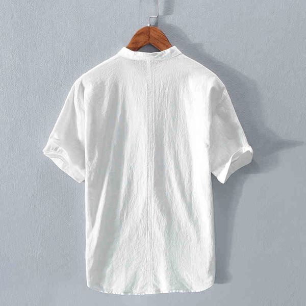 2021 summer short-sleeved style wrinkle cotton and linen shirt fashion solid pullover shirts for men comfortable chemise wl1d, White
2021 summer short-sleeved style wrinkle cotton and linen shirt fashion solid pullover shirts for men comfortable chemise wl1d, White