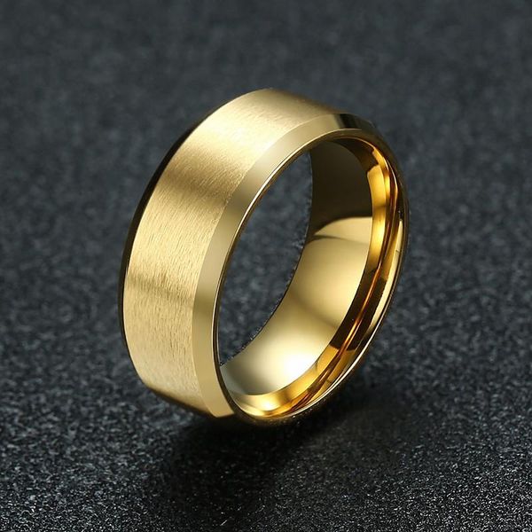 cluster rings modyle gold color wedding for men 8mm matte finished stainless steel anillo masculino promise love anniversary gifts, Golden;silver
cluster rings modyle gold color wedding for men 8mm matte finished stainless steel anillo masculino promise love anniversary gifts, Golden;silver