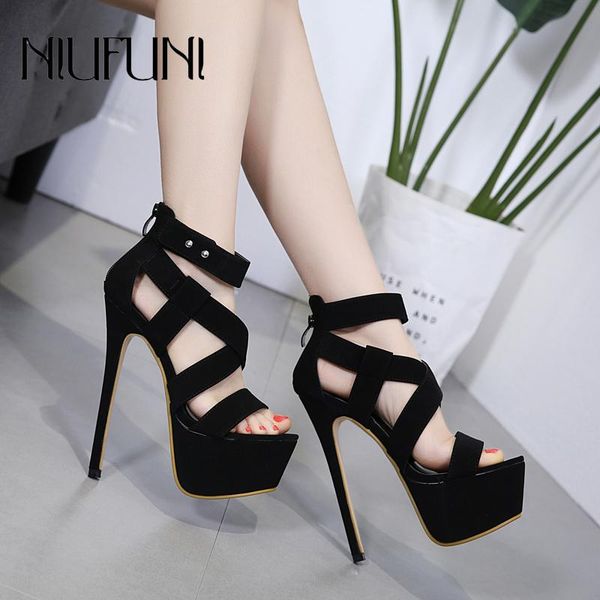 dress shoes stiletto 16cm high heels platform roman gladiator women's sandals black suede peep toe hollow zip nightclub
dress shoes stiletto 16cm high heels platform roman gladiator women's sandals black suede peep toe hollow zip nightclub