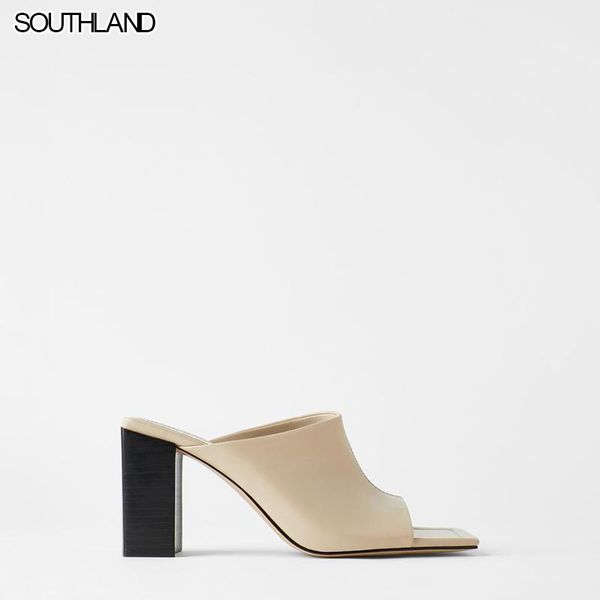 summer women's shoes beige square head elegant fashion sheep leather sandals high heel mules slippers, Black
summer women's shoes beige square head elegant fashion sheep leather sandals high heel mules slippers, Black
