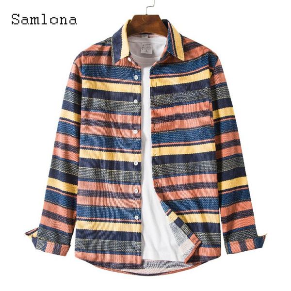 men's casual shirts samlona long sleeve men blouse mens streetwear 2021 single breasted fashion stripe shirt blusas plus size s-5x, White;black
men's casual shirts samlona long sleeve men blouse mens streetwear 2021 single breasted fashion stripe shirt blusas plus size s-5x, White;black