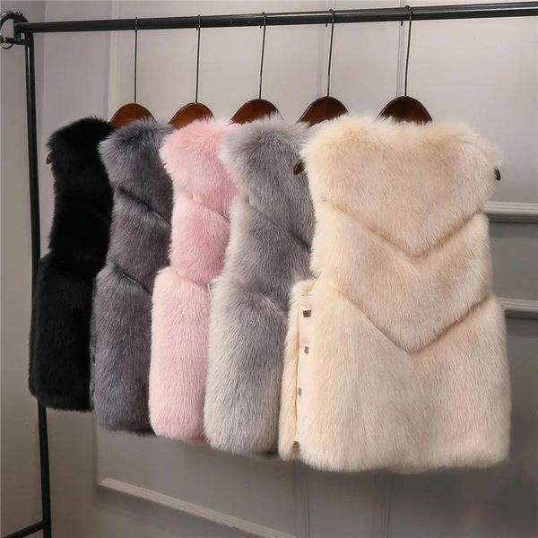 women's fur & faux 2021 autumn winter vest women tide v-neck plush patchwork sleeveless short jacket fashion casual lady waistcoat coat, Black
women's fur & faux 2021 autumn winter vest women tide v-neck plush patchwork sleeveless short jacket fashion casual lady waistcoat coat, Black