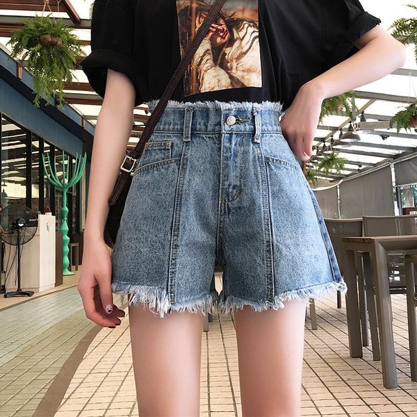 high-waist jean shorts women's summer was thin loose plus size fashion casual woman, White;black
high-waist jean shorts women's summer was thin loose plus size fashion casual woman, White;black