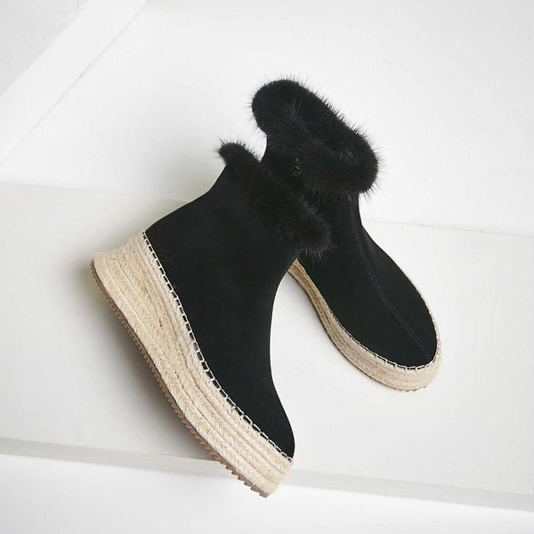 boots lenkisen winter short plush genuine leather snow boots super warm round toe high heels thick bottom mixed colors ankle l341 hv92, Black
boots lenkisen winter short plush genuine leather snow boots super warm round toe high heels thick bottom mixed colors ankle l341 hv92, Black