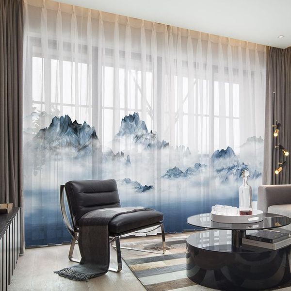 curtain & drapes chinese classical ink landscape painting printed tulle high-grade chiffon fabric for living room bedroom ag443#4
curtain & drapes chinese classical ink landscape painting printed tulle high-grade chiffon fabric for living room bedroom ag443#4