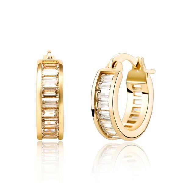 hoop & huggie baguette zircon earrings gold plated iced out cz hip hop simple fashion jewelry girls gift, Golden;silver
hoop & huggie baguette zircon earrings gold plated iced out cz hip hop simple fashion jewelry girls gift, Golden;silver