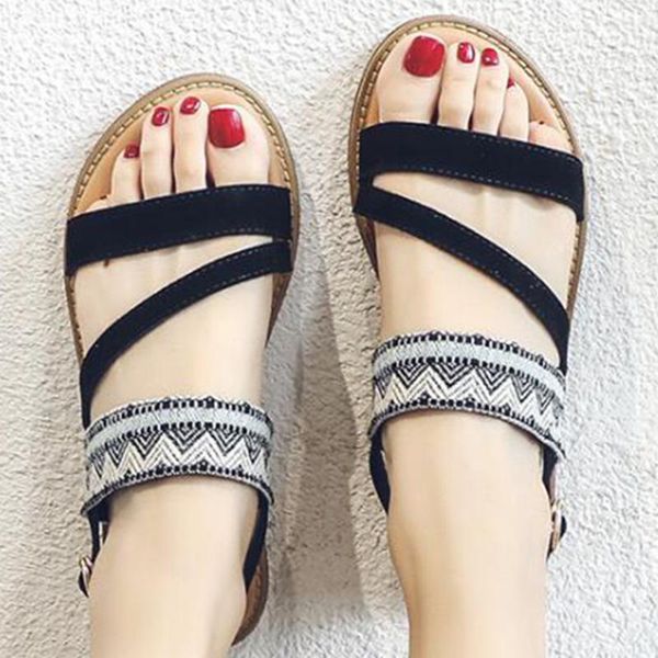 dress shoes summer fashion flat bottom wild word band straps toe beach roman sandals women leisure sandalia feminina sh275, Black
dress shoes summer fashion flat bottom wild word band straps toe beach roman sandals women leisure sandalia feminina sh275, Black