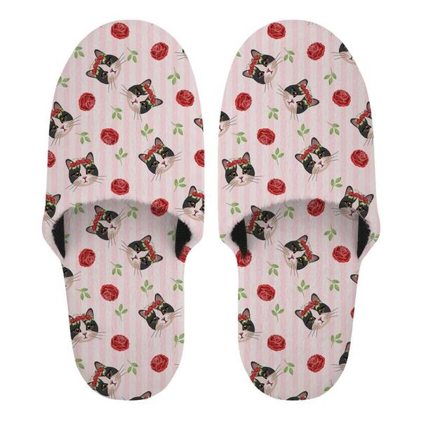 winter women's cute cat cotton slippers thick bottom home couple warm indoor non-slip house pantuflas de mujer, Black
winter women's cute cat cotton slippers thick bottom home couple warm indoor non-slip house pantuflas de mujer, Black