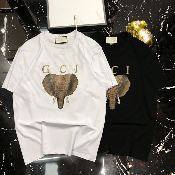 designer brand t shirt elephant head letters sleeved round neck half-sleeved men, White
designer brand t shirt elephant head letters sleeved round neck half-sleeved men, White