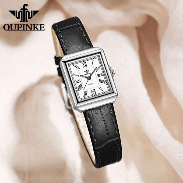 wristwatches oupinke quartz wrist watch fashion casual square for women sapphire leather strap dress ladies gifts, Slivery;brown
wristwatches oupinke quartz wrist watch fashion casual square for women sapphire leather strap dress ladies gifts, Slivery;brown