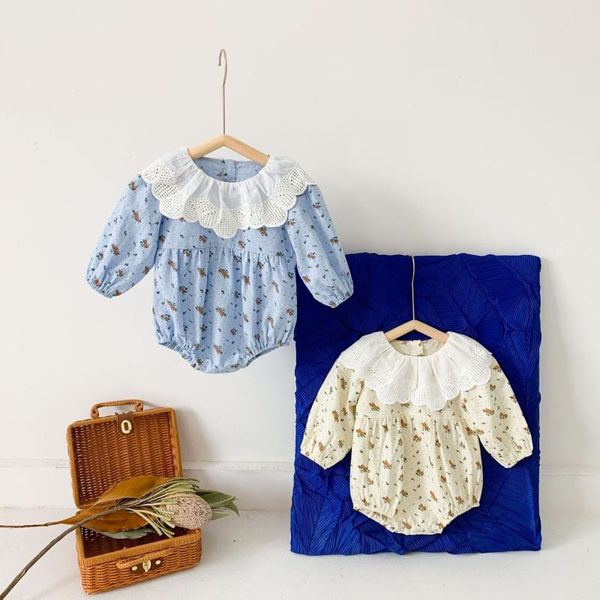 rompers girls and boys bodysuit 0-3 years old baby long-sleeved one-piece 2021 autumn lace collar small floral clothes, Blue
rompers girls and boys bodysuit 0-3 years old baby long-sleeved one-piece 2021 autumn lace collar small floral clothes, Blue