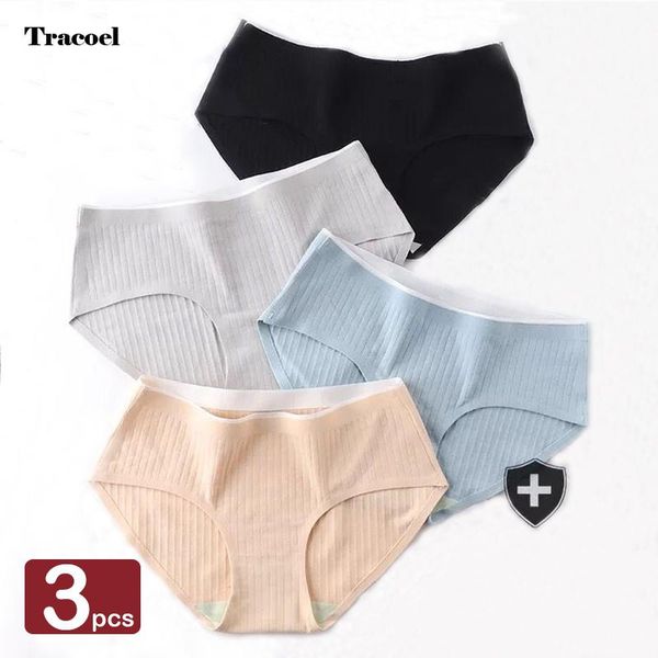 women's panties tracoel 3pcs/pack cotton solid for women middle rise soft antibacterial japanese striped female underwear seamless brie, Black;pink
women's panties tracoel 3pcs/pack cotton solid for women middle rise soft antibacterial japanese striped female underwear seamless brie, Black;pink