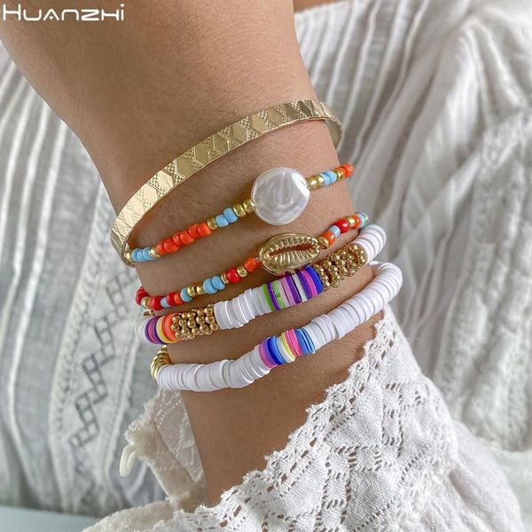 charm bracelets huanzhi 2021 bohemia golden soft ceramic braided imitation pearl shell metal adjustable bracelet set for women girls jewelry, Golden;silver
charm bracelets huanzhi 2021 bohemia golden soft ceramic braided imitation pearl shell metal adjustable bracelet set for women girls jewelry, Golden;silver