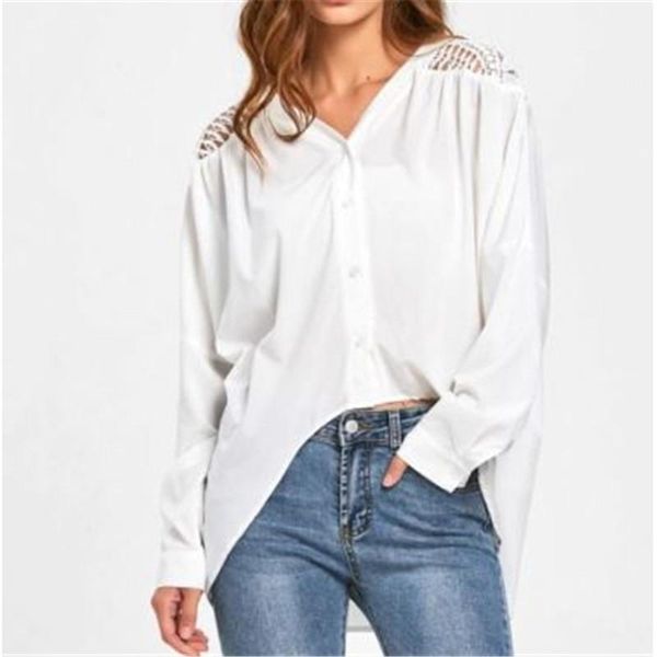 women's blouses & shirts autumn women fashion long sleeve loose solid white hollow out v-neck irregular
women's blouses & shirts autumn women fashion long sleeve loose solid white hollow out v-neck irregular