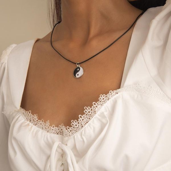 pendant necklaces simple geometric black and white tai chi adjustable item ornaments retro round earrings necklace set jewelry, Silver
pendant necklaces simple geometric black and white tai chi adjustable item ornaments retro round earrings necklace set jewelry, Silver