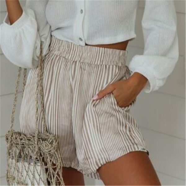 women's shorts fashion women striped casual high waist 2021 summer breathable thin loose lady girl holiday short trousers, White;black
women's shorts fashion women striped casual high waist 2021 summer breathable thin loose lady girl holiday short trousers, White;black