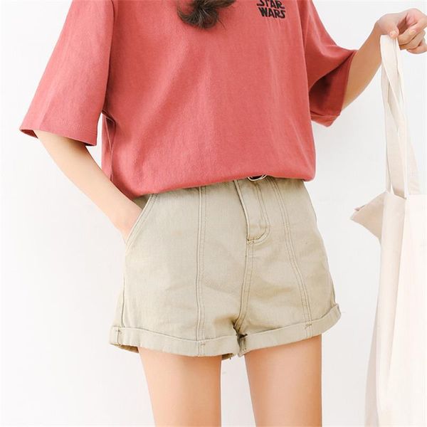 women's shorts 2021 korean punk harajuku ulzzang high waist curling jeans loose casual student ladies female button for women, White;black
women's shorts 2021 korean punk harajuku ulzzang high waist curling jeans loose casual student ladies female button for women, White;black
