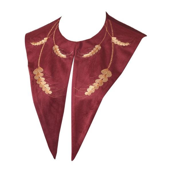 women chiffon detachable half shirt blouse velvet floral embroidery lapel false collar shawl decorative dickey k3nf, Blue;purple
women chiffon detachable half shirt blouse velvet floral embroidery lapel false collar shawl decorative dickey k3nf, Blue;purple
