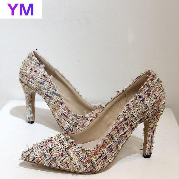 women wedding shoes plaid pointed toes slip on loafers party luxury pumps zapatos de mujer plataforma high heels dress, Black
women wedding shoes plaid pointed toes slip on loafers party luxury pumps zapatos de mujer plataforma high heels dress, Black