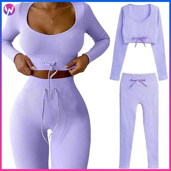 yoga outfit 2pcs/set vital women sport suit set gym workout clothes long sleeve fitness crop + high waist energy seamless leggings
yoga outfit 2pcs/set vital women sport suit set gym workout clothes long sleeve fitness crop + high waist energy seamless leggings