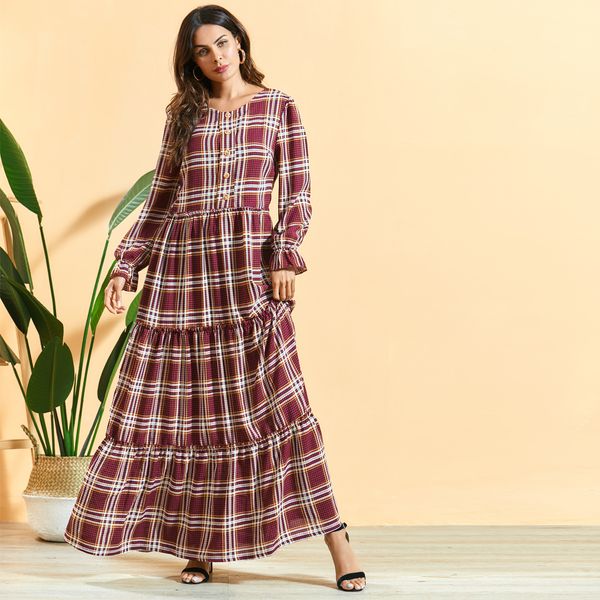 elegant women cotton muslim abaya dress plaid islamic clothing musulman turkey moroccan ramadan kaftan maxi hijab vestidos boho, Red
elegant women cotton muslim abaya dress plaid islamic clothing musulman turkey moroccan ramadan kaftan maxi hijab vestidos boho, Red