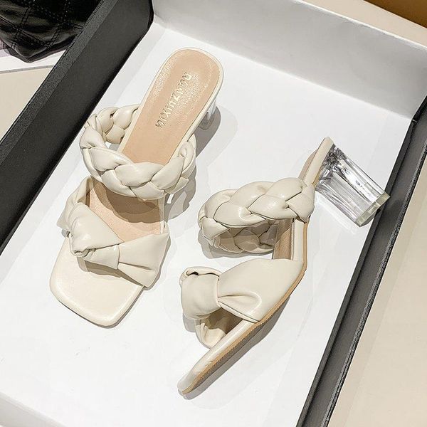 slippers woven crystal shoes summer 2021 outdoor women's latest fashion transparent high-heeled thick heeled sandals, Black
slippers woven crystal shoes summer 2021 outdoor women's latest fashion transparent high-heeled thick heeled sandals, Black