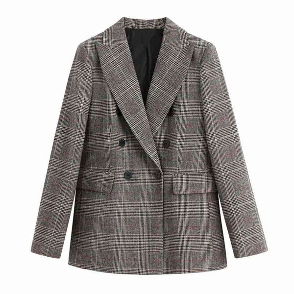 vintage woman grey plaid patchwork blazer coat spring fashion office ladies basic booton jackets female elegant coats 210515, White;black
vintage woman grey plaid patchwork blazer coat spring fashion office ladies basic booton jackets female elegant coats 210515, White;black