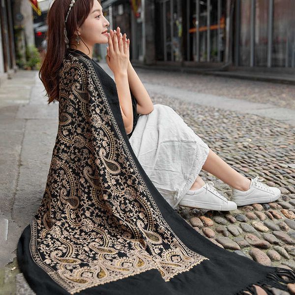 fashion drill cashew nut embroidery imitation scarf thickened warm ethnic cashmere shawl, Blue;gray
fashion drill cashew nut embroidery imitation scarf thickened warm ethnic cashmere shawl, Blue;gray