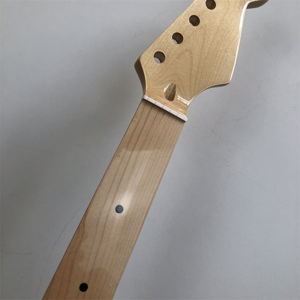 fretless 22 frets electric guitar neck maple fingerboard dot inlay gloss 
fretless 22 frets electric guitar neck maple fingerboard dot inlay gloss