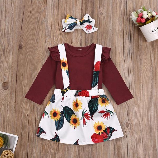 clothing sets 3pcs outfit clothes set infant born baby girl bow headband solid color long ruffled sleeve shirt flower strap skirt 0-24m, White
clothing sets 3pcs outfit clothes set infant born baby girl bow headband solid color long ruffled sleeve shirt flower strap skirt 0-24m, White