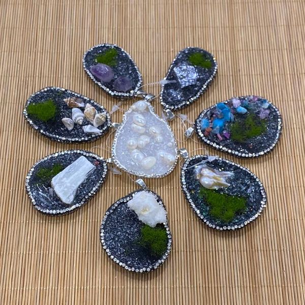 charms irregular pendant natural stone inlaid shell pearls resin crystal diy charm ornaments necklace jewelry making accessories 1 pcs, Bronze;silver
charms irregular pendant natural stone inlaid shell pearls resin crystal diy charm ornaments necklace jewelry making accessories 1 pcs, Bronze;silver