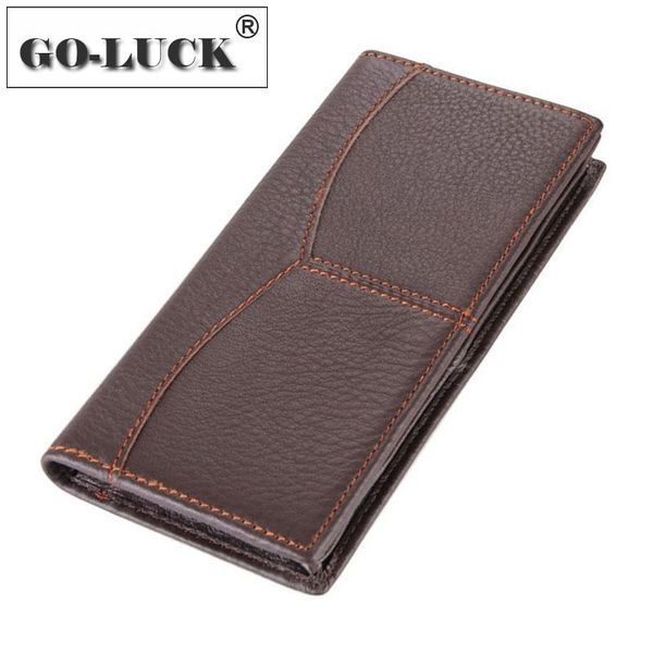 classic long business cluch wallet men genuine cowhide leather mobile phone pouch passport multiple cards holder purse wallets, Red;black