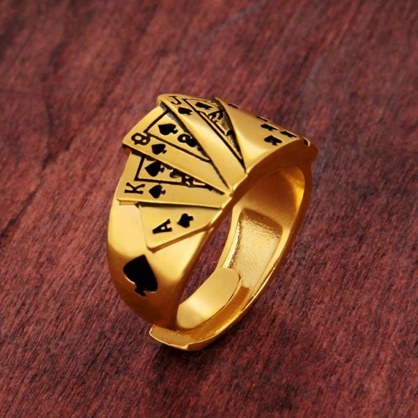 wedding rings creative playing card design adjustable opening ring straight flush men women party jewelry, Slivery;golden
wedding rings creative playing card design adjustable opening ring straight flush men women party jewelry, Slivery;golden