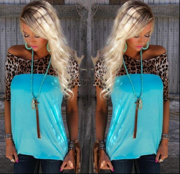 women summer casual t shirts leopard printing patchwork cotton tee ladies shirt blusas clothing drop, White
women summer casual t shirts leopard printing patchwork cotton tee ladies shirt blusas clothing drop, White