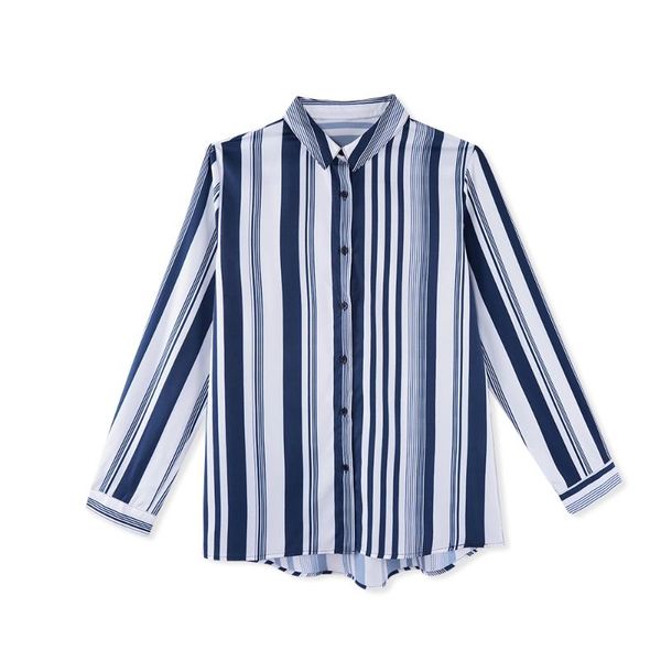 women's blouses & shirts women fashion 2021 stripe blouse shirt turn-down collar long sleeve office ladies single breasted slim blusas, White
women's blouses & shirts women fashion 2021 stripe blouse shirt turn-down collar long sleeve office ladies single breasted slim blusas, White