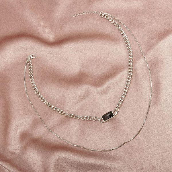 trendy womens' black square crystal choker necklaces female minimalist silver color chain chocker necklace jewelry gifts pendant
trendy womens' black square crystal choker necklaces female minimalist silver color chain chocker necklace jewelry gifts pendant