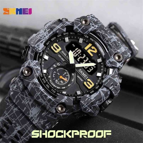 skmei japan movement 3 time dual display analog led electronic quartz wristwatch military men sports watches relogio masculino 210609, Slivery;brown
skmei japan movement 3 time dual display analog led electronic quartz wristwatch military men sports watches relogio masculino 210609, Slivery;brown