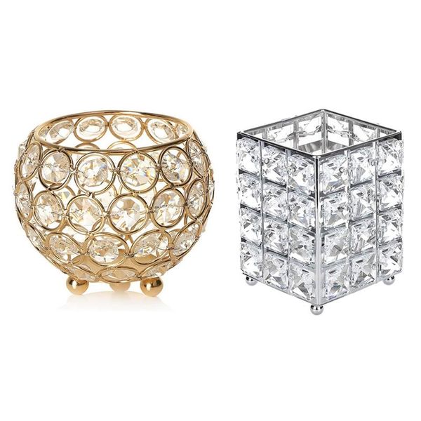 candle holders crystal tea light holders/candle shade 10cm diameter(golden) & makeup brush holder
candle holders crystal tea light holders/candle shade 10cm diameter(golden) & makeup brush holder