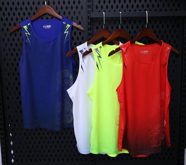 men/women running outdoor wear jerseys gym sleeveless track and field shirt marathon slim tank sport vest training, Black;blue
men/women running outdoor wear jerseys gym sleeveless track and field shirt marathon slim tank sport vest training, Black;blue