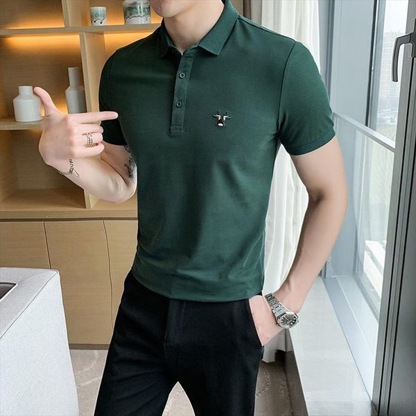 summer para hombre clothing men polo short sleeve casual slim embroidery logo breathable streetwear social shirts, White;black
summer para hombre clothing men polo short sleeve casual slim embroidery logo breathable streetwear social shirts, White;black
