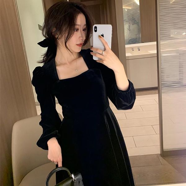 fashion autunm and winter women elegant luxury long sleeve velour dress,s-6xl plus size vintage vlevet party dress vestidos casual dresses, Black;gray
fashion autunm and winter women elegant luxury long sleeve velour dress,s-6xl plus size vintage vlevet party dress vestidos casual dresses, Black;gray