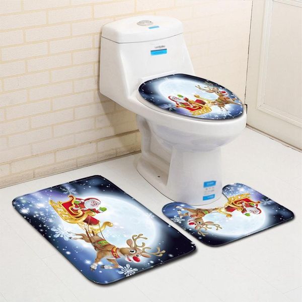 bath mats 3 pcs bathroom rug set toilet lid cover santa claus pattern pedestal mat non slip for home
bath mats 3 pcs bathroom rug set toilet lid cover santa claus pattern pedestal mat non slip for home