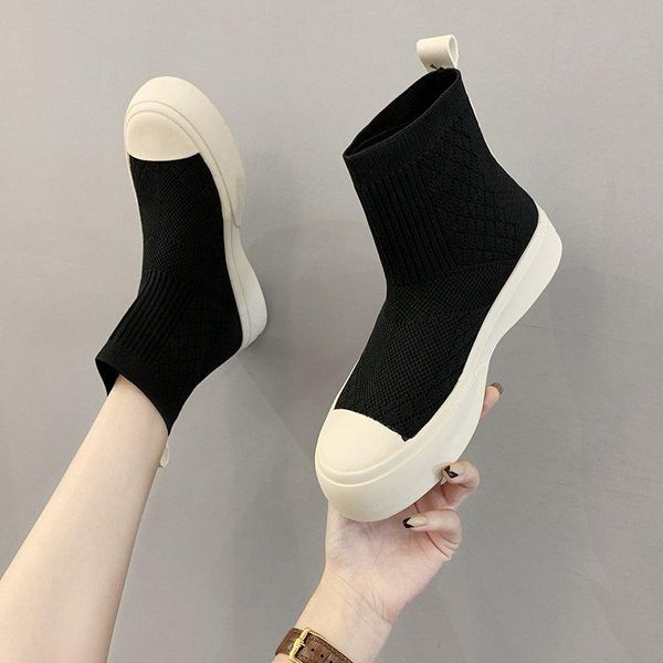 boots flying woven high-female students 2021 spring and autumn fashion net red knitted shoes, Black
boots flying woven high-female students 2021 spring and autumn fashion net red knitted shoes, Black