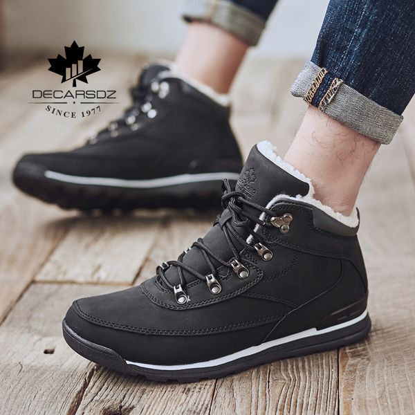 DECARSDZ Men Snow Boots Fashion Warm Plush Leather Sneakers Shoes Man Durable Outsole Men Boots Leather New Men Winter, Dk315
DECARSDZ Men Snow Boots Fashion Warm Plush Leather Sneakers Shoes Man Durable Outsole Men Boots Leather New Men Winter, Dk315