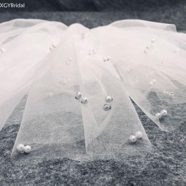 bridal veils short weeding veil with hair comb two layer cut edge pearl blusher beaded white 0.75meter lace marriage accessories, Black
bridal veils short weeding veil with hair comb two layer cut edge pearl blusher beaded white 0.75meter lace marriage accessories, Black