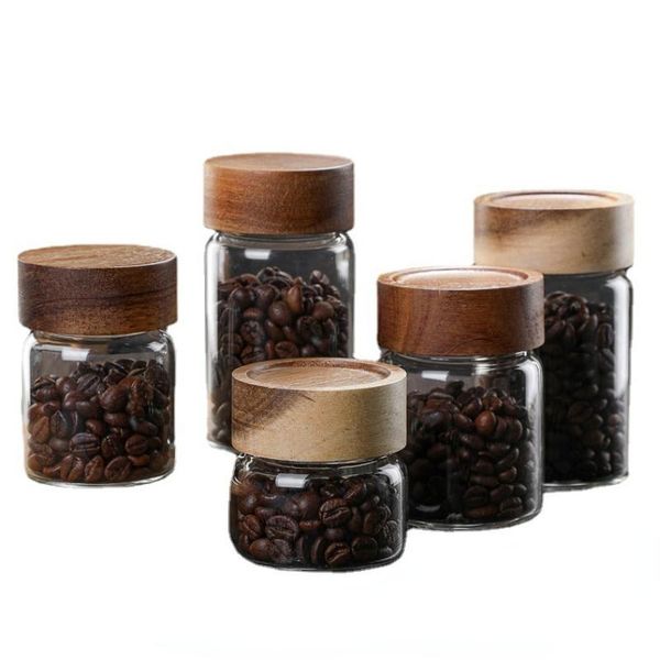 storage bottles & jars 350-750ml historic sealed coffee bean can acacia wooden lid thread tank bottle tools container jar 
storage bottles & jars 350-750ml historic sealed coffee bean can acacia wooden lid thread tank bottle tools container jar