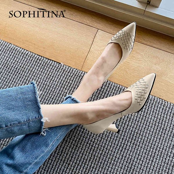 sophitina pointed toe women's shoes tpr non-slip woven cowhide breathable shoes fashion high-heeled -selling lady pumps ao200 210513, Black
sophitina pointed toe women's shoes tpr non-slip woven cowhide breathable shoes fashion high-heeled -selling lady pumps ao200 210513, Black