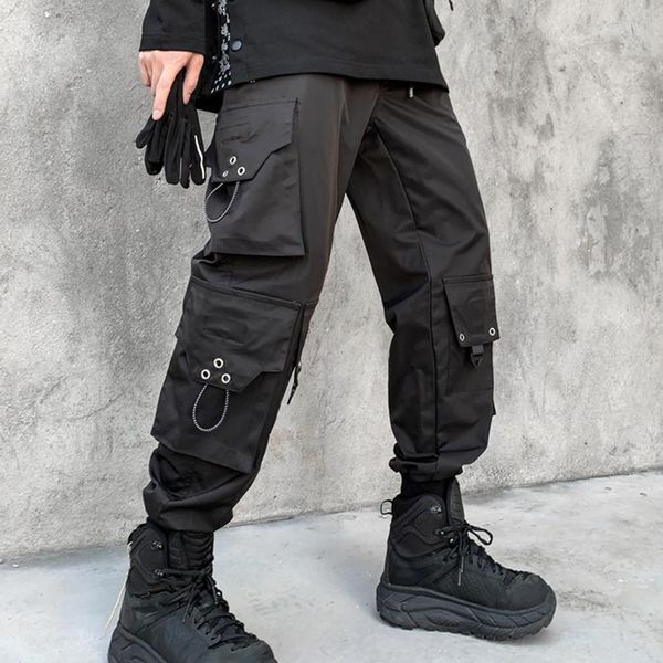 men's pants autumn winter multi-pockets techwear casual crago man harajuku street hip hop trousers vintage joggers, Black
men's pants autumn winter multi-pockets techwear casual crago man harajuku street hip hop trousers vintage joggers, Black