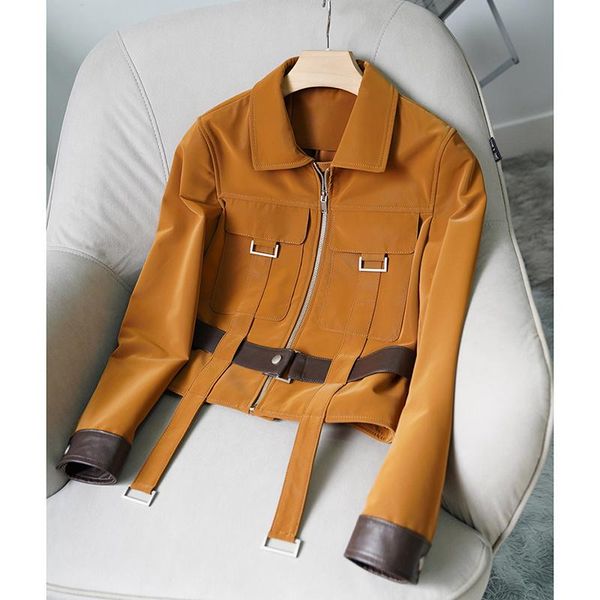 women's leather & faux shzq 2021 100% genuine jacket women clothing short style real sheepskin coat female natural, Black
women's leather & faux shzq 2021 100% genuine jacket women clothing short style real sheepskin coat female natural, Black