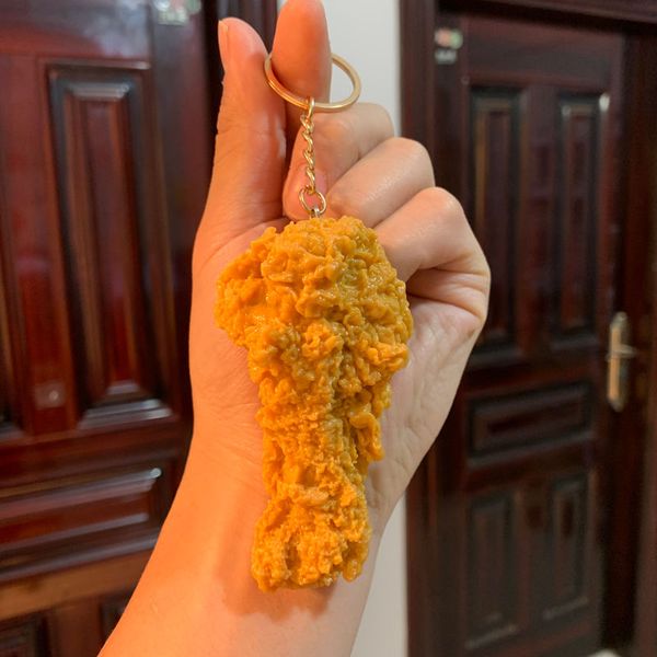 simulation food key chain fried chicken leg creative men and women personality lovers key chain pendant jewelry schoolbag small, Silver
simulation food key chain fried chicken leg creative men and women personality lovers key chain pendant jewelry schoolbag small, Silver